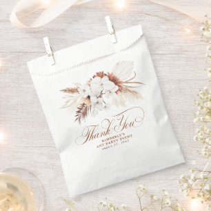 Sachets En Papier Fleurs de terre cuite blanche ivoire Bohème Merci