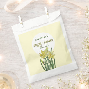 Sachets En Papier Fleurs d'eau jaune vif pour la douche de mariée F