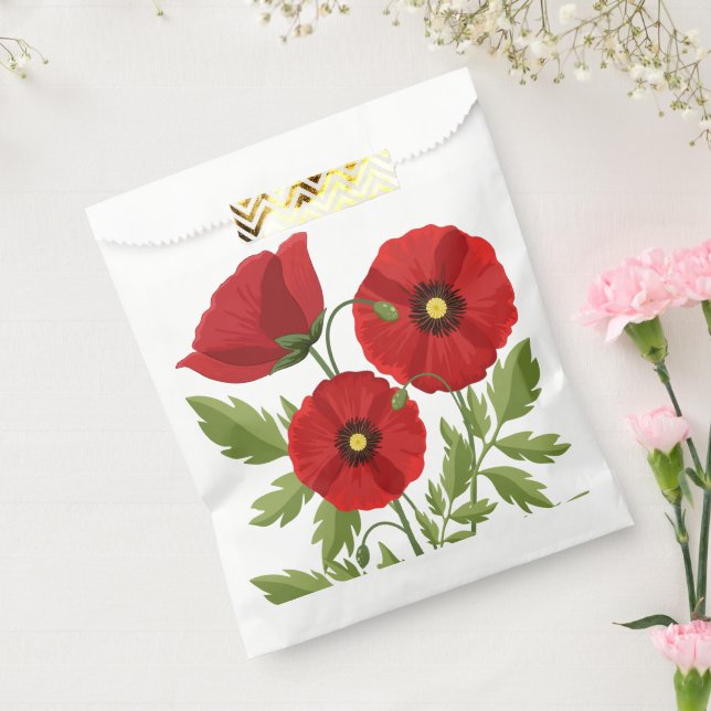 Sachets En Papier Fleurs d'été joyeuses floraison de pavot (Scellé)