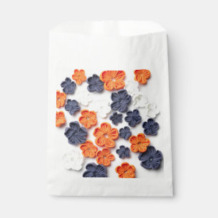 Sachets En Papier Fleurs en tissu cousu à la main printemps orange b