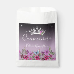 Sachets En Papier Fleurs et papillon princesse Quinceanera
