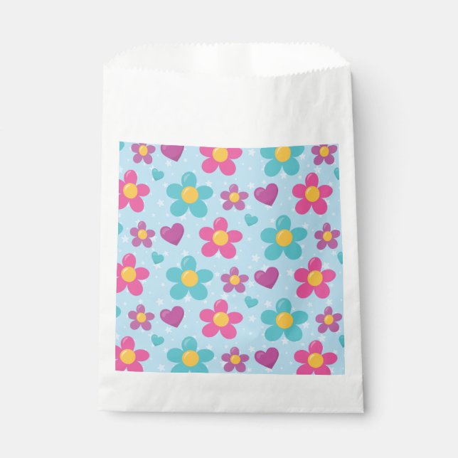 Sachets En Papier Fleurs Étoilées  (Devant)