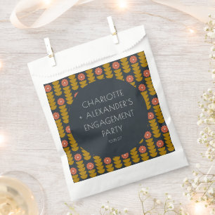 Sachets En Papier Fleurs Géométriques Élégantes sur Mesure pour Fête