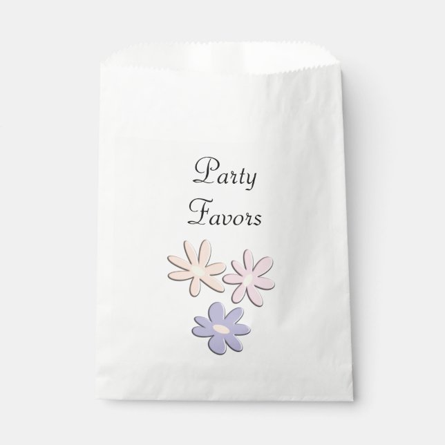 Sachets En Papier Fleurs Pastel Faveurs (Devant)