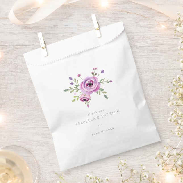 Sachets En Papier Fleurs pastel romantiques (Coupé)