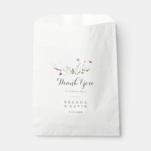 Sachets En Papier Fleurs sauvages colorées Dainty Mariage de Merci