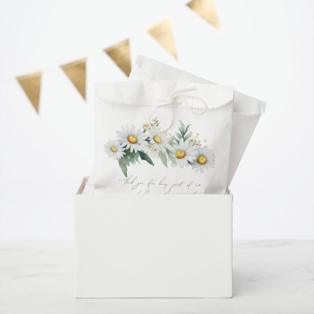 Sachets En Papier Fleurs sauvages marguerites traiter sac mariage me (Fête)