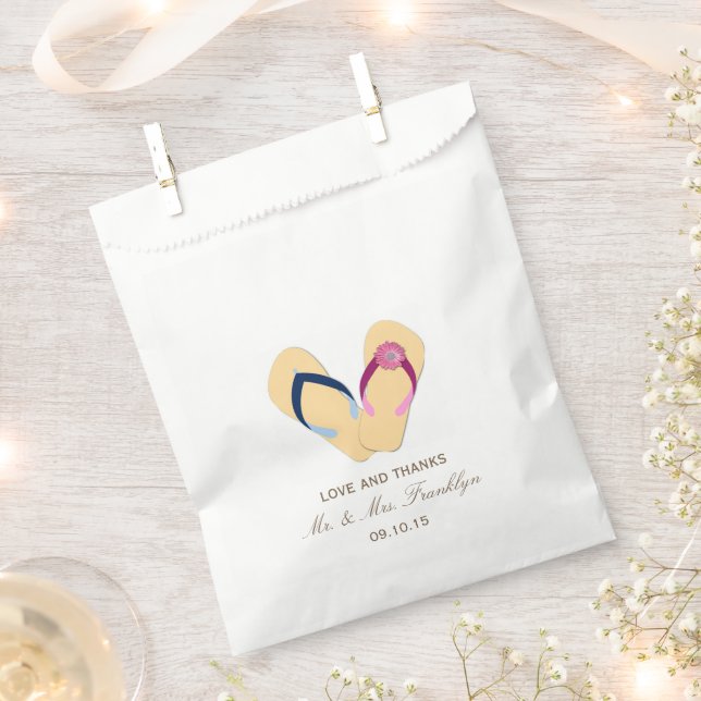 Sachets En Papier Flip-Flops Beach Wedding Favor Sac (Coupé)