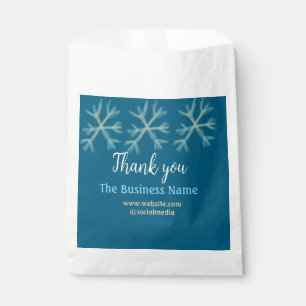 Sachets En Papier flocons de neige orange bleu ajoutez le nom de l'e