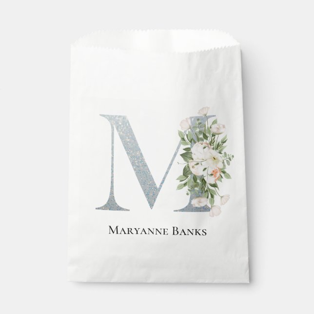 Sachets En Papier Floral blanc le plus doux (Devant)
