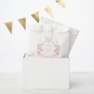 Sachets En Papier Floral Crest Blush Pink C'est un Baby shower fémin