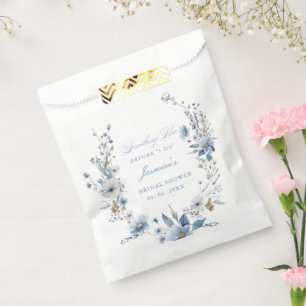 Sachets En Papier Floral Quelque chose de bleu avant de faire Fête d