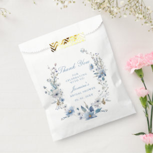 Sachets En Papier Floral Quelque chose de bleu avant de faire Fête d