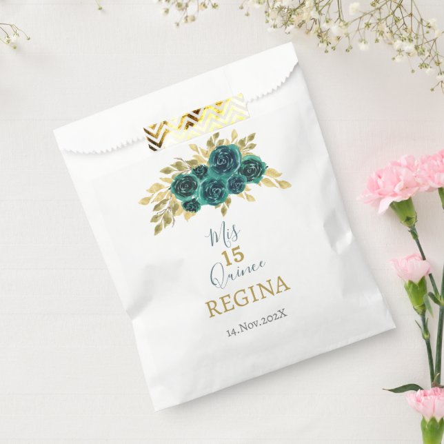 Sachets En Papier Flore verdoyante Quinceañera (Scellé)