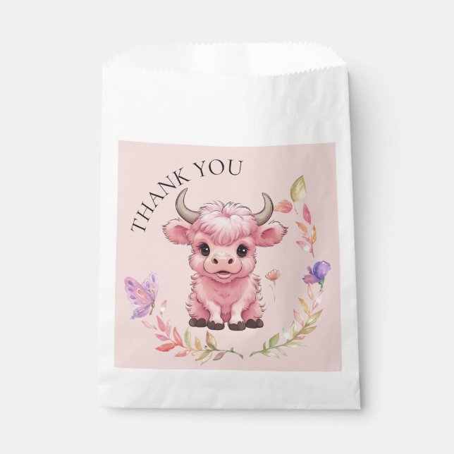Sachets En Papier Fluffy Rose Highlands Scottish Cow (Devant)