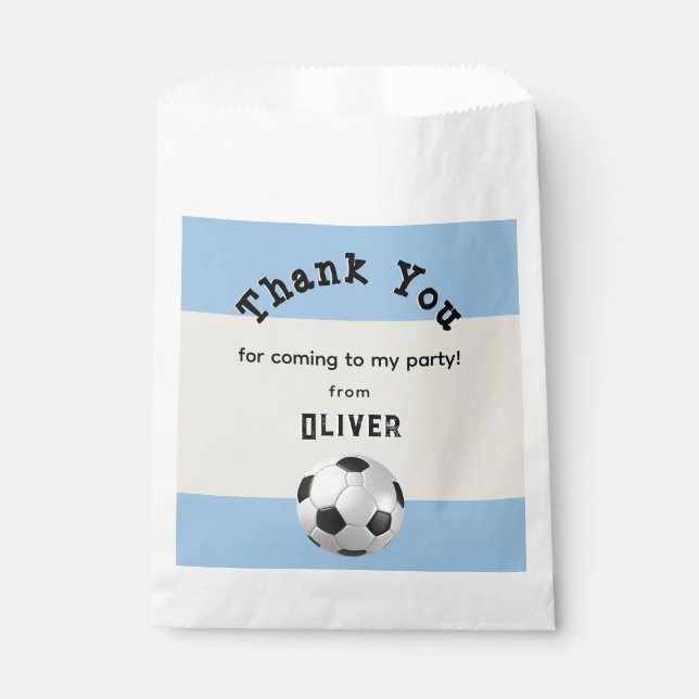 Sachets En Papier Football Ball Anniversaire (Devant)