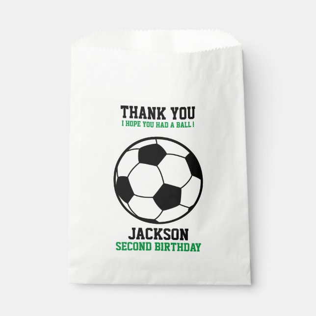 Sachets En Papier Football Football Baby shower d'anniversaire (Devant)