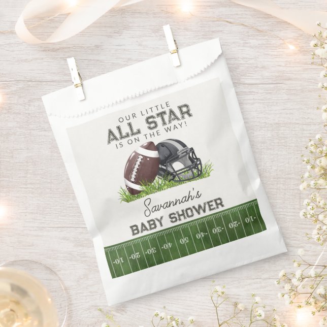 Sachets En Papier Football Little All Star Touchdown Baby Shower (Coupé)