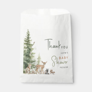 Sachets En Papier Forêt Bois Animaux Baby shower Merci