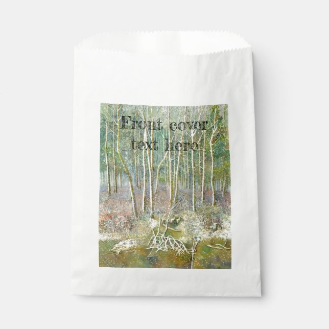 Sachets En Papier forêt d'hiver Aquarelle (Devant)