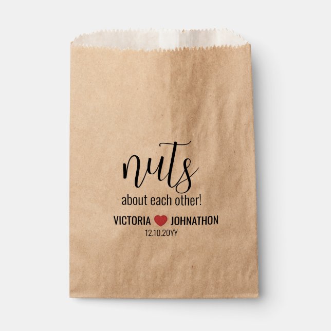 Sachets En Papier Fous de chaque mariage (Devant)