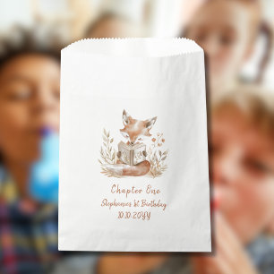 Sachets En Papier Fox Lecture d'un livre Chapitre Un 1er anniversair