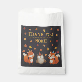 Sachets En Papier Foxes and Owl Woodland Fall Kids Birthday Party
