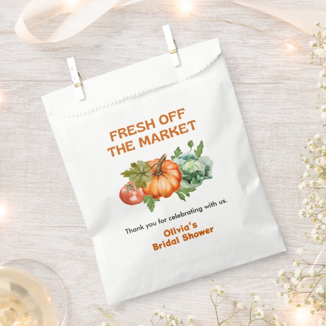 Sachets En Papier Fraîchement Du Merci De Fête des mariées Du Marché (Coupé)