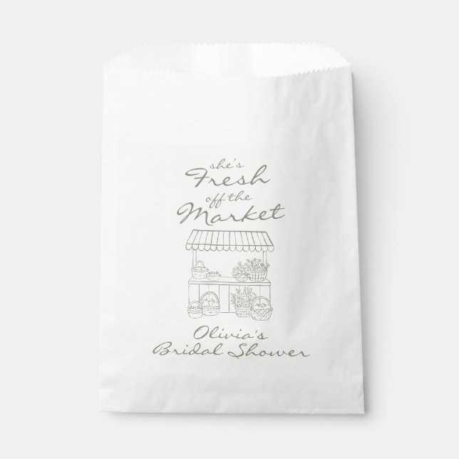 Sachets En Papier Frais débarqué du Marché: Shower de Mariée (Devant)