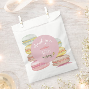 Sachets En Papier Français Macarons aquarelle peinte à la main