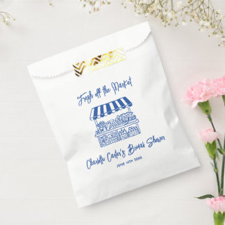Sachets En Papier Fresh Off The Market Blue Hand Drawn Bridal Shower