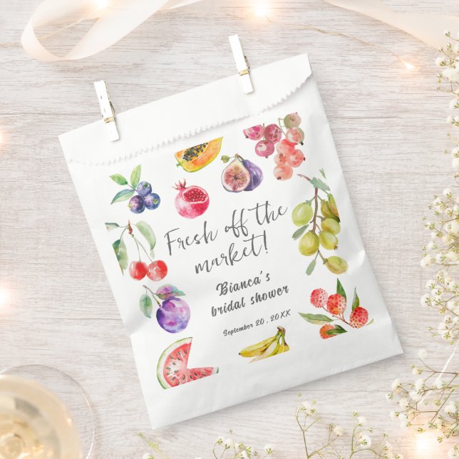 Sachets En Papier Fresh Off The Market Fruits Bridal Shower Welcome (Coupé)