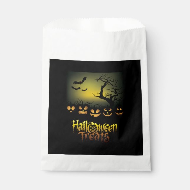 Sachets En Papier Friandises d'Halloween (Devant)