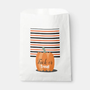 Sachets En Papier Friandises Halloween Citrouille Mignonne et Rayure