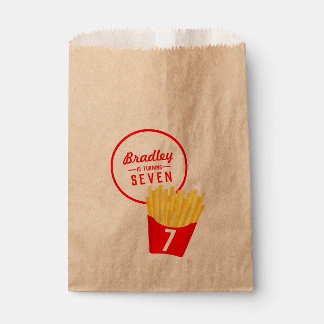 Sachets En Papier Fries de France fête d'anniversaire (Devant)