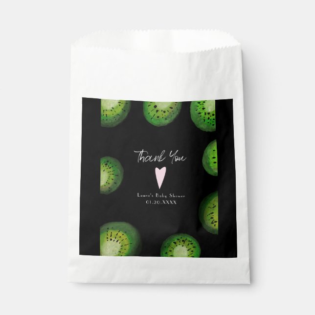 Sachets En Papier Fruit Kiwi moderne - Merci d'aquarelle (Devant)