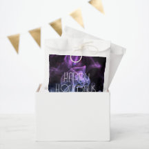 Fumée de couleur sarcelle violet Joyeuses Fêtes