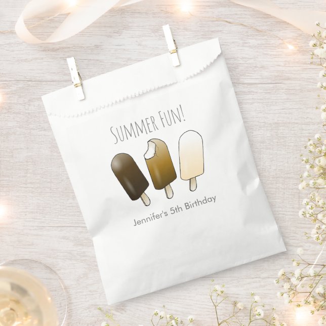 Sachets En Papier Fun été Anniversaire (Coupé)