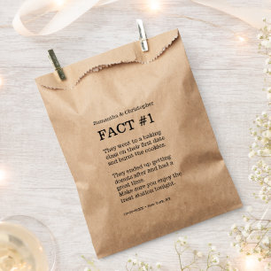 Sachets En Papier Fun Fun Fact Sur Le couple Treat Station