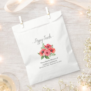 Sachets En Papier Funérailles Memorial Poppy Seed