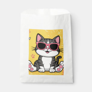 Sachets En Papier Funny Cat carnet Cartoon chat avec lunettes de sol