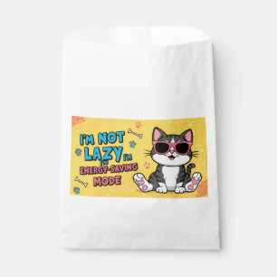 Sachets En Papier Funny Cat Poster chat de dessin portant des lunett