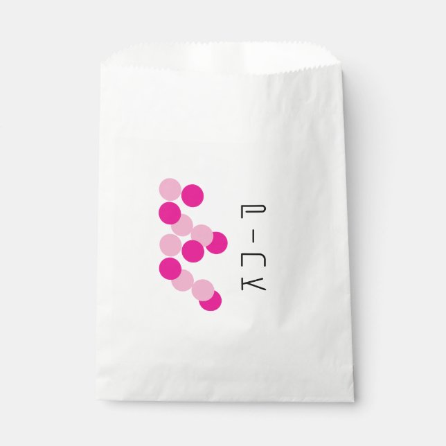 Sachets En Papier Fusion rose harmonieuse (Devant)
