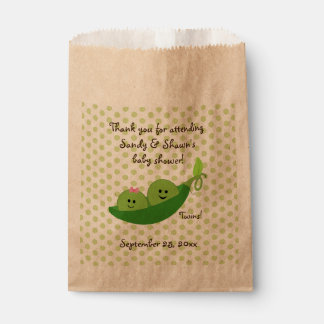 Sachets En Papier Garçon Fille Pois Dans Un Pod Bébé Favoriser Sac