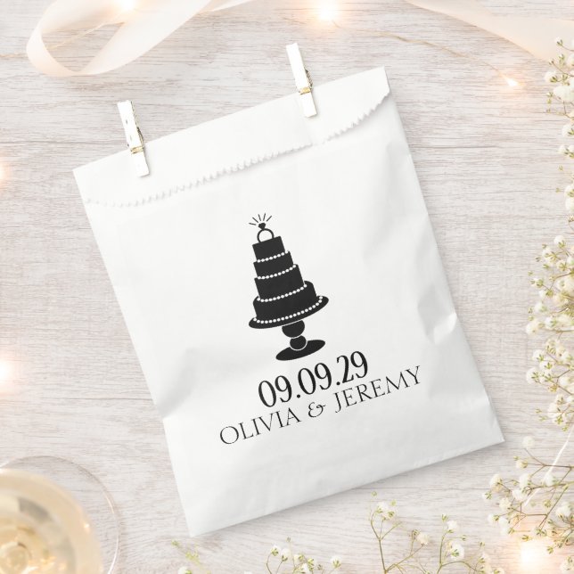 Sachets En Papier Gâteau mariage (Coupé)