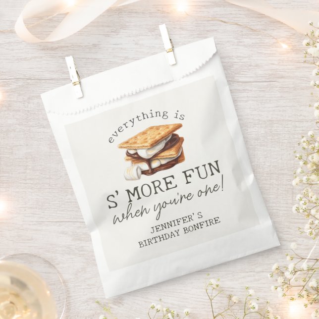 Sachets En Papier Gâteaux de feu de camp d'automne pour premier anni (Coupé)