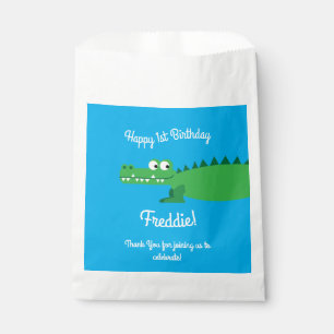 Sachets En Papier Gator Alligator Crocodile 1er anniversaire