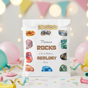 Sachets En Papier Géologie fête d'anniversaire roche gemstone