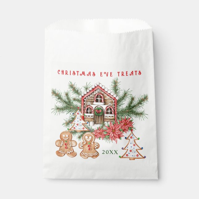 Sachets En Papier Gingerbread Girl Boy Candy Cane Christmas (Devant)