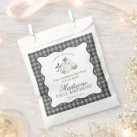 Gingham noir petit fantôme anniversaire dessert